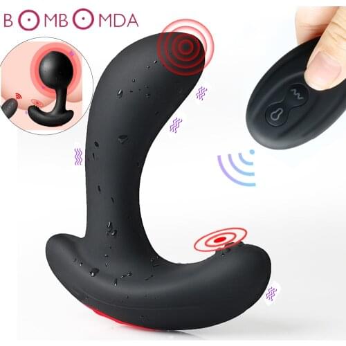 Inflatable Anal Dildo Vibrator Wireless Remote Control Male Prostate Massager Huge Butt Plug Anal Expansion Sex Toys For couples