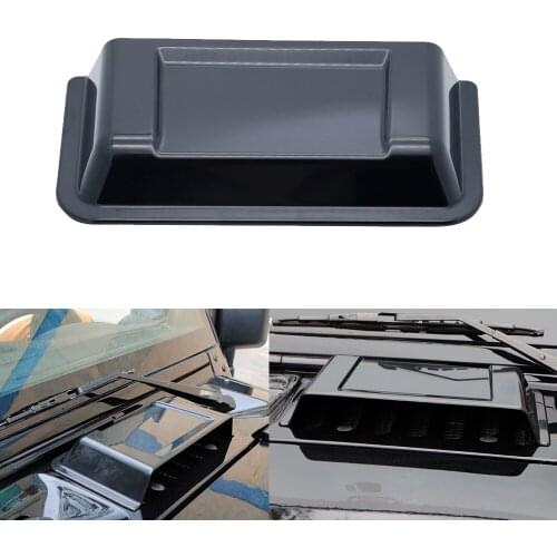 1Pcs Exterior Accessories Air Intake Caps Rain Shield For Jeep Wrangler JK 2007-2015 ABS Black Hood Scoop Vent Cover