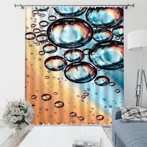 New water Waterdrop curtain Luxury Blackout 3D Window Curtains For Living Room