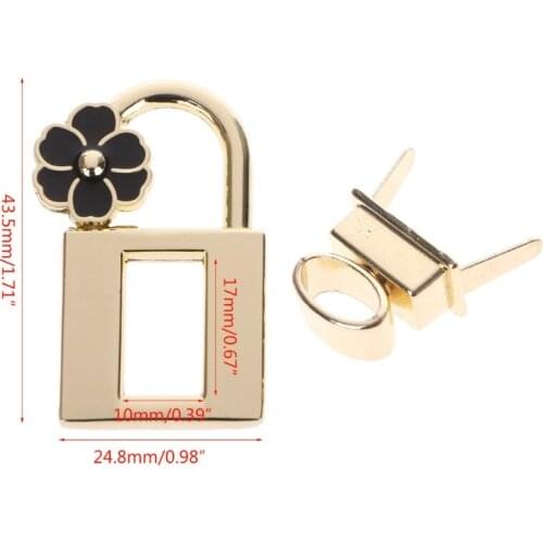 New Metal Clasp Turn Lock Twist Locks for DIY Handbag Craft Bag Purse Hardware