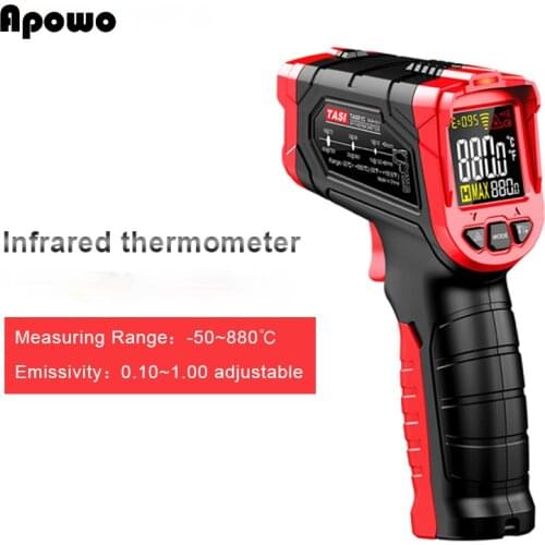 TASI 880 Degrees Celsius Colorful Display High Temperature Infrared Laser Thermometer