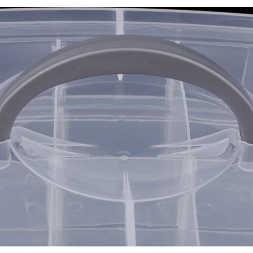 3 Tier Plastic Clear Jewelry Beads Organizer Box Storage Container Home