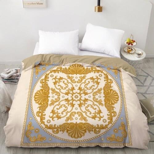 3D Duvet cover Quilt/Blanket/Comfortable Case Luxury Bedding 135 140x200 150x200 200x220 for Home Palace style Coffee color