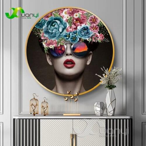 Beautiful Flower Girl Women Posters And Prints Nordic Figure Abstract Canvas Painting Wall Art Picture For Living Room Bedroom