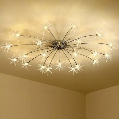 Post-Modern Led Branch Living Room Ceiling Light Glass Meteor Romantic Childrens Bedroom Ceiling Lamp Study Room Ceiling Lights