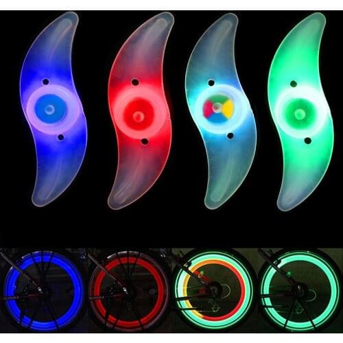 S-type Bicycle Light LED Bicycle Wheel Spoke Light Waterproof Willow-shaped Wheel Bicycle Accessories Bicycle Warning Light