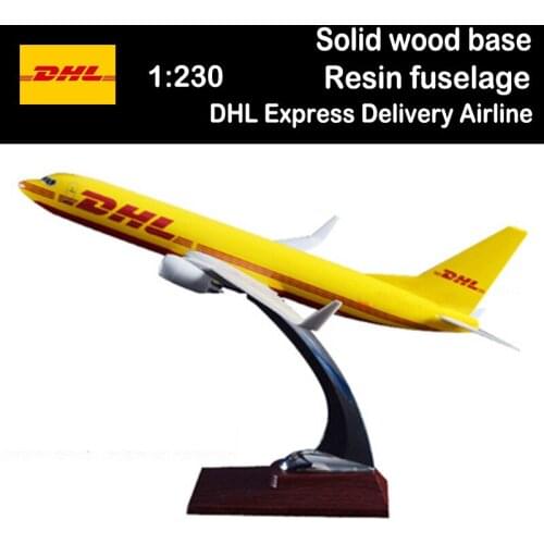1:230 Boeing B737-800 Model DHL Express Delivery Airline with Base Alloy Aircraft Plane for Boy Toys Display Airliner Collection