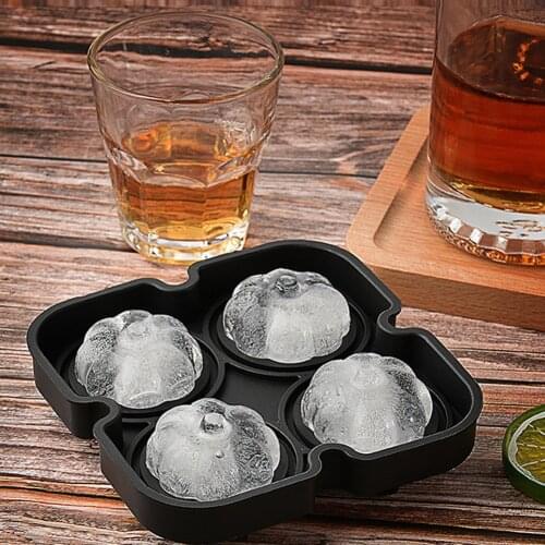 Silicone Ice Cube Pumpkin Mold Pumpkin Shaped Whisky Wine Ice Mold Tray Maker Mould Bar Accessiories Kitchen Ice Cream Tools
