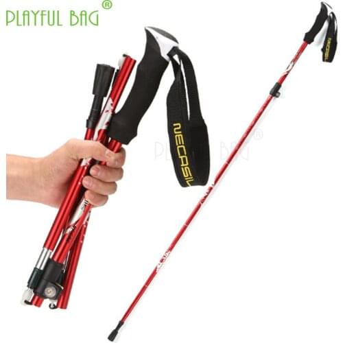 Outdoor activities folding rod 7075 internal lock and external lock EVA handle tungsten steel rod tip with cloth bag ZK15