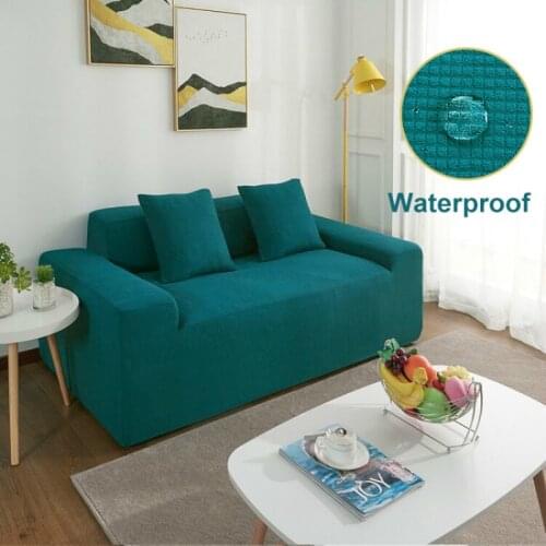 Waterproof Elastic Sofa Covers For Dogs Pets Kids Fleece Anti-Slip Couch Slipcovers Armchair Furniture Protector 1 2 3 4 Seater