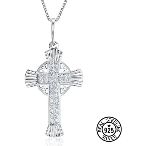 Dyson 925 Sterling Silver Pendant Women Men Gift Classic Colorful CZ Cross Charms Pendants Religious Jewelry Accessories