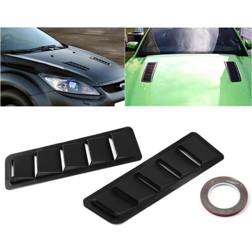 1 Pair Universal Hood Vents For Vehicles Air Flow Intake Decorative Scoop Bonnet Vent Hood Cover Hood Scoop 44*13*6.5cm