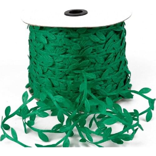 10Meter Silk Leaf-Shaped Handmake Artificial green Leaves For Wedding Decoration DIY Wreath Gift Scrapbooking Craft Fake Flower