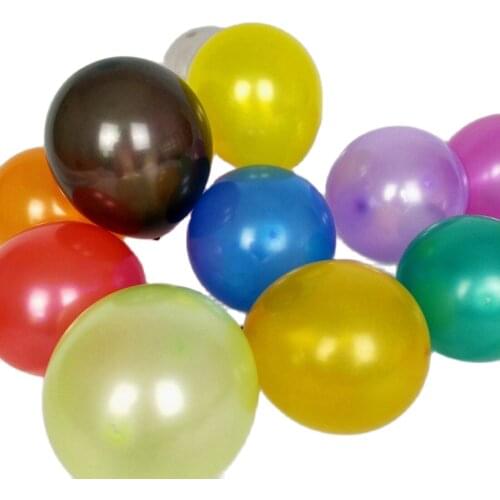 100Pcs 10" Mixed Color Pearl Latex Balloons Celebration Party Wedding Birthday