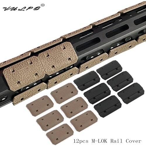 VULPO 12 Pcs/Set Airsoft M-LOK Rail Cover Type 2 Polymer Hunting Softair AR15 Mlok Handguard Rail Mount Accessories