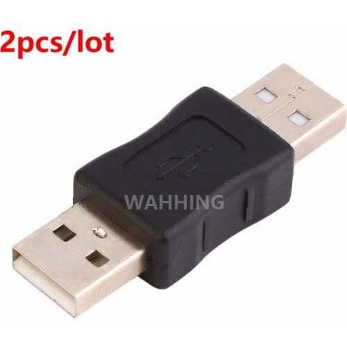 2pcs/lot USB 2.0 Male to USB male Cable Cord Adapter Connector Converter Extension Extender Adaptor HY169