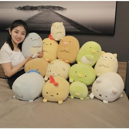 2020 1pc 19/30cm Japanese Animation Sumikko Gurashi Penguin Cat Plush Toys San-X Corner Bio Cartoon Doll for Kids Birthday Gifts