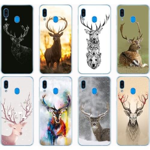 Case For Samsung A50 Case For Samsung Galaxy A50 A60 A10 A30 A40 A70 A 50 2019 A9 A7 2018 Minimalistic animals deer