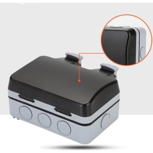 Electrical Wall Socket Outdoor Waterproof Replaceable Switch Dust-proof Power Outlet for Garden Courtyard Lawn UK/EU Plug