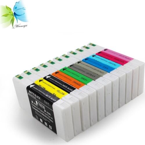 WINNERJET 200ml 11 Colors Compatible Ink Cartridges with Pigment Ink and Single Use Chip for Epson 4900 4910 Printer