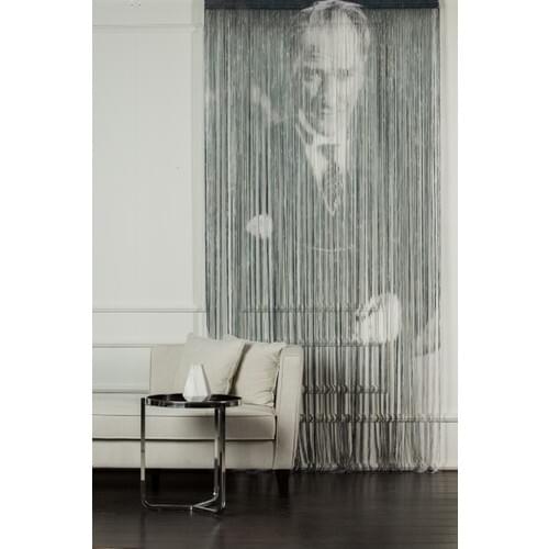 Modafabrik Ataturk Printed String Curtain