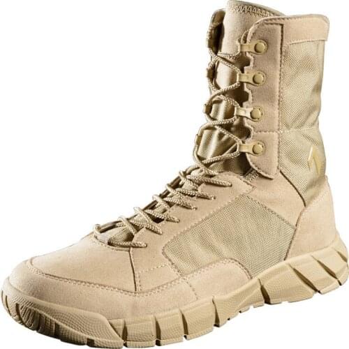 Men Ultralight Outdoor Camping Hiking Trekking Sports Sneakers Breathable High Tube Shoes Combat Military Desert Tactical Boots