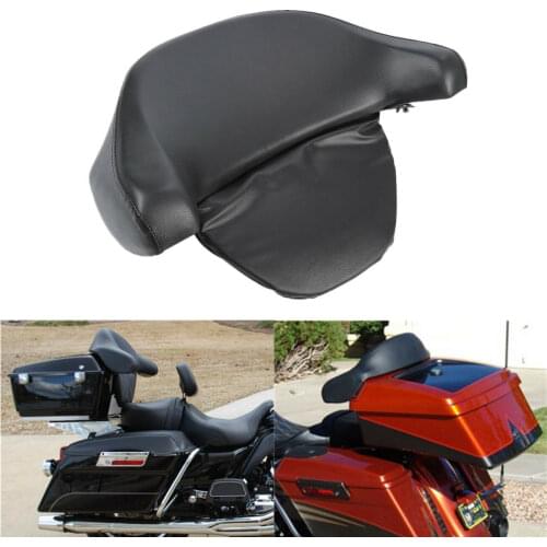Motorcycle King Backrest Pad Box Trunk Back Rest For Harley Touring Tour Pack Electra Glide Road Glide FLHT 1997-2013