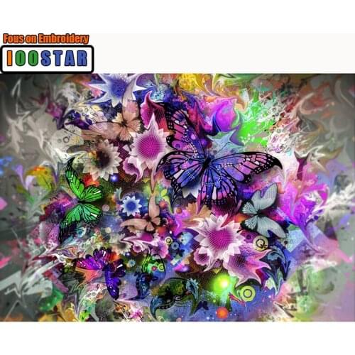 Full Drill Square Diamond 5D DIY Diamond Painting"Pretty butterfly"Diamond Embroidery Cross Stitch Rhinestone Mosaic Painting