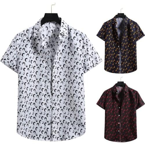 New mens beach shirts casual cotton and linen short sleeve polka dot shirt shirts for men