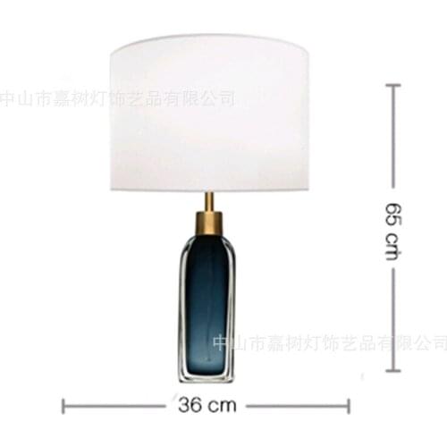 Nordic Modern Glass Hardware Table Lamp Hotel Bedroom Study Room LED E27 Decorative Table Lamp AV90-260 US UK EU White Light