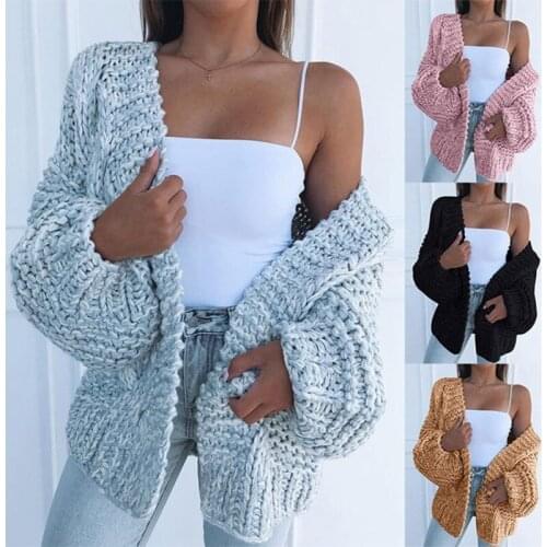 Sweater Autumn Winter New Long Sleeve Sweater Knitted Loose Oversized Jumper Casual Korean Style Tops Women Cardigans