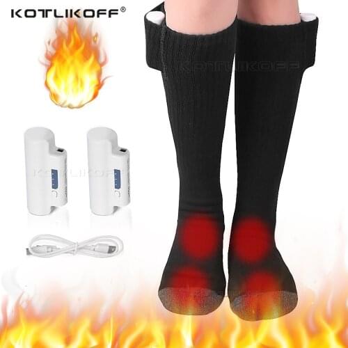 Thermal Cotton Heating Sock Battery Operated Winter Foot Warmer Socks Three Modes Elastic Water Resistant Electric Warm Sock Set