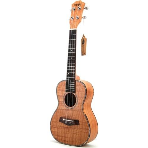 23" Ukulele Tiger stripes okoume Hawaiian Guitar Rosewood Fretboard 4 strings Concert Electric Ukelele with Pickup EQ Uke
