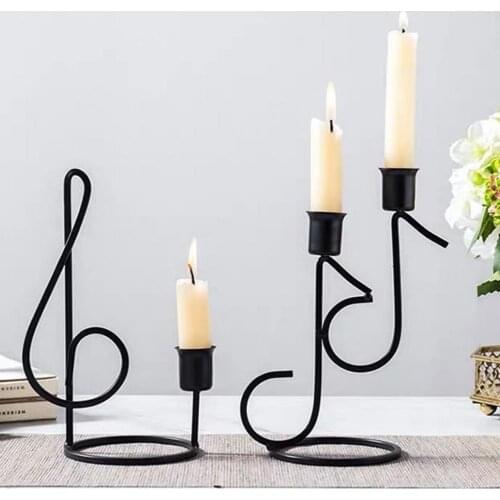 Stable High Quality Metal Candle Holder Golden Black Candlestick Iron Candle Stand Fashion for Indoor