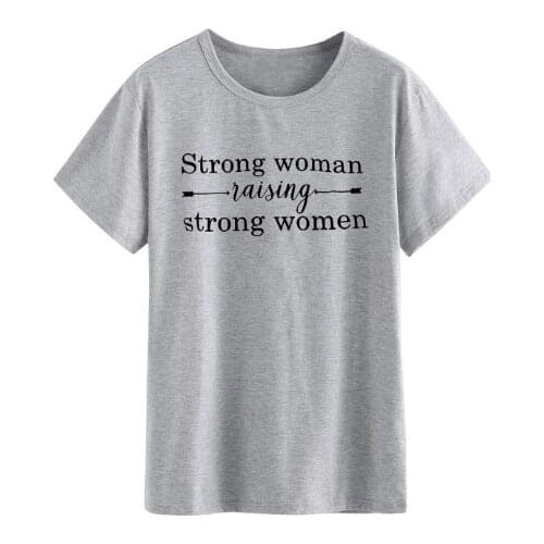 Harajuku Graphic Tees Woman Strong Woman T-shirt Women T-shirt Drop Shipping Tshirt