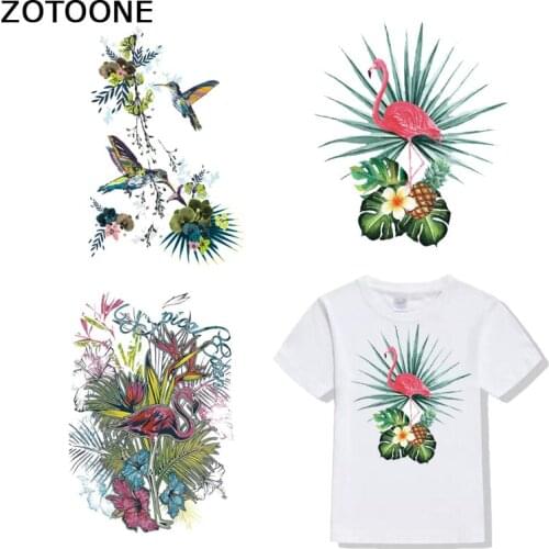 ZOTOONE Flower Iron on Patches Transfers for T-Shirt Embroidery Applique Heat Transfers for Clothes DIY Thermal Stickers Patch E