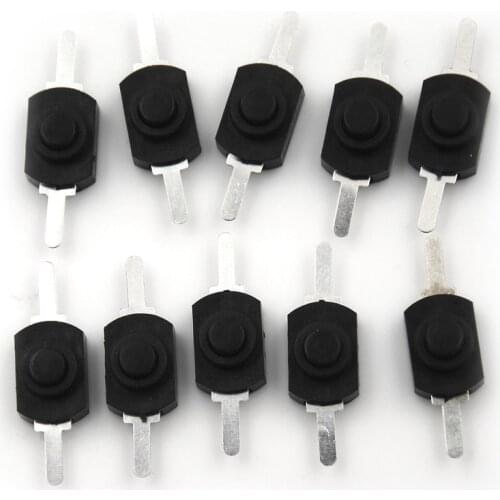 10pcs/lot 12*8MM DC 30V 1A Black On Off Mini Push Button Switch For Electric Torch 1208YD