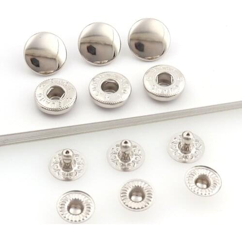50sets/lot High quality Metal brass Press Studs Sewing Button Snap Fasteners 13mm Sewing Leather Craft Clothes Bags Handmade DIY
