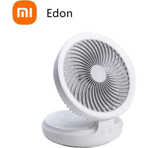 Edon E808 Wireless Suspended Air Circulation Fan USB Rechargeable Folding Electric Fan Night Light Touch Control 4 Wind Speed