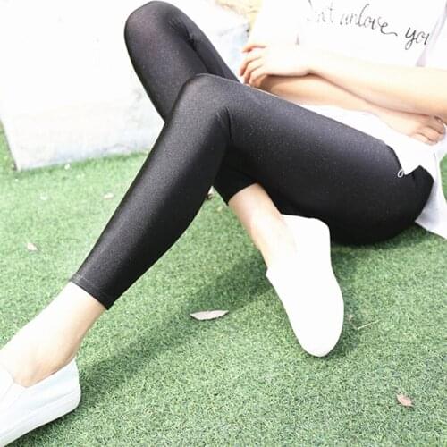 Plus 5X Womens Spring New High Waist PU Leather Pants Black Leggings Female Pencil Pants Elastic Trousers Female Clothes 2C0197