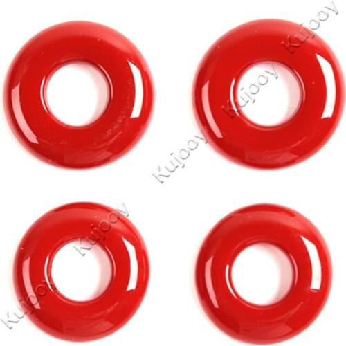 For Ford F150 2015+ Car Interior Door Lock Bolt Ring Decor Cover Trim Decoration Frame 4pcs ABS