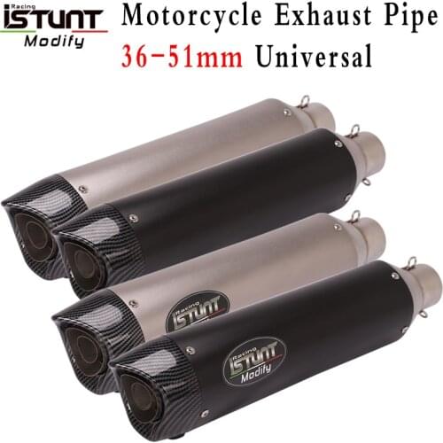 For Ninjia300 250 Z750 R25 R3 TMAX530 R6 Dirt Bike 460mm Universal Motorcycle Exhaust Pipe Escape Muffler With DB Killer