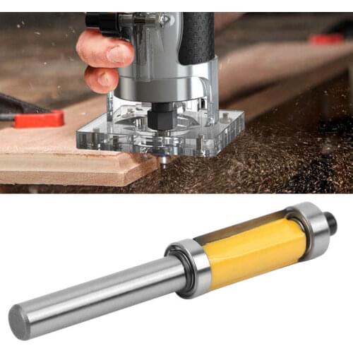 1pc 8mm Shank Router Bit with Bearing for Wood Template Pattern Bit Tungsten Carbide Milling Cutter for Wood