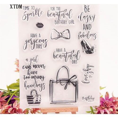 Hot selling handbag transparent clear stamp / silicone seal roller stamp DIY scrapbook album / card production