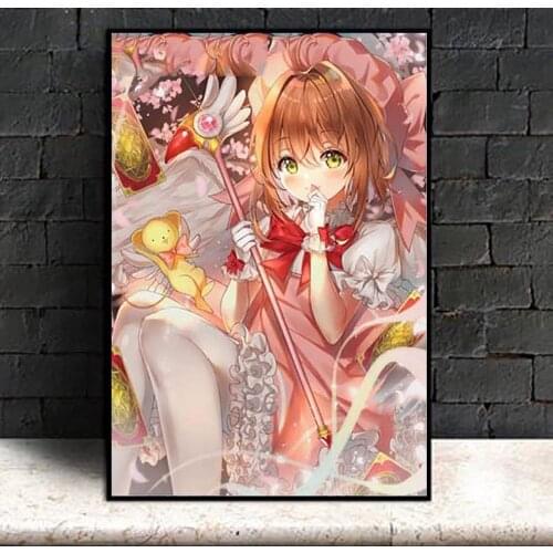 5D Full Drill Square Diamond painting Card Captor Sakura Painting Anime DIY Diamond Embroidery Home decor rhinestones picture