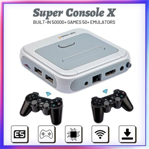 Super Console X for PSP/PS1/N64/DC HD 4K Retro Video Game Player Built-in 50000+ Games 50+ Emulators Max to 256G