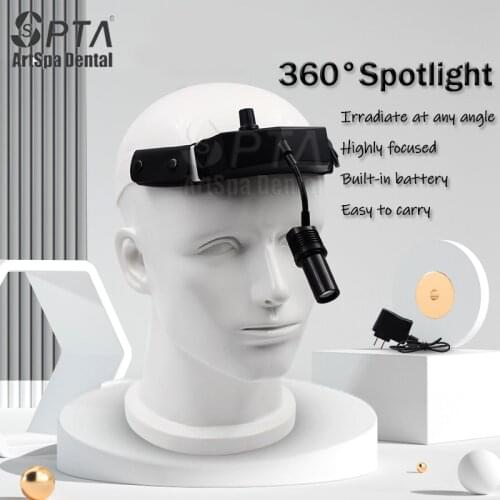 With the 360° Lamp Arm Medical Surgical Head Light Illumination Detection Examination For Dental Tool Adjustable Focusing Point