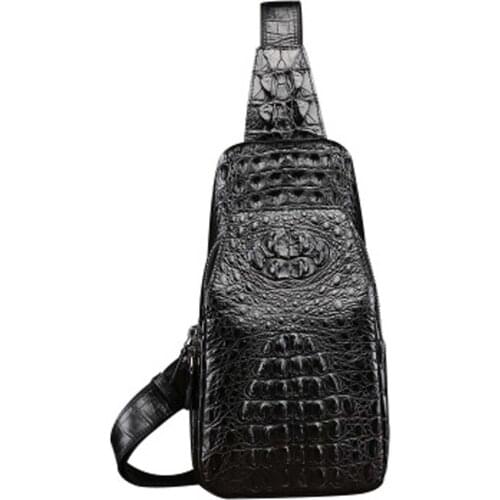 Xingmengda new crocodile Chest bag male One shoulder crossbody bag new Chest bag large capacity Men crocodile bags