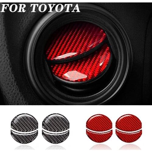 Carbon Fiber Auto Interior Side Air Outlet Conditioning Vent Covers Car Sticker Accessories For Subaru BRZ Toyota 86 2013-2020