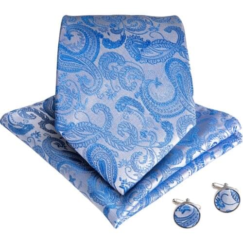 2019 New Neck Ties For Men Novelty Mens Gift Ties And Pocket Square Cufflinks Sets Corbatas De Hombre Mens Accessories MJ-1618